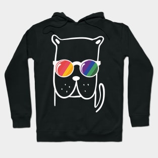 Dog Lover Pride Sunglasses Gay Pride LGBTQ+ Funny Hoodie